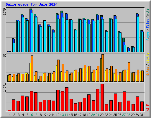 Daily usage for July 2024