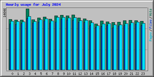 Hourly usage for July 2024