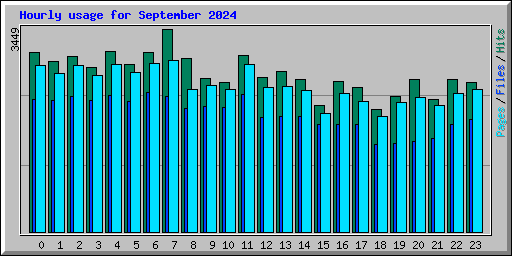 Hourly usage for September 2024